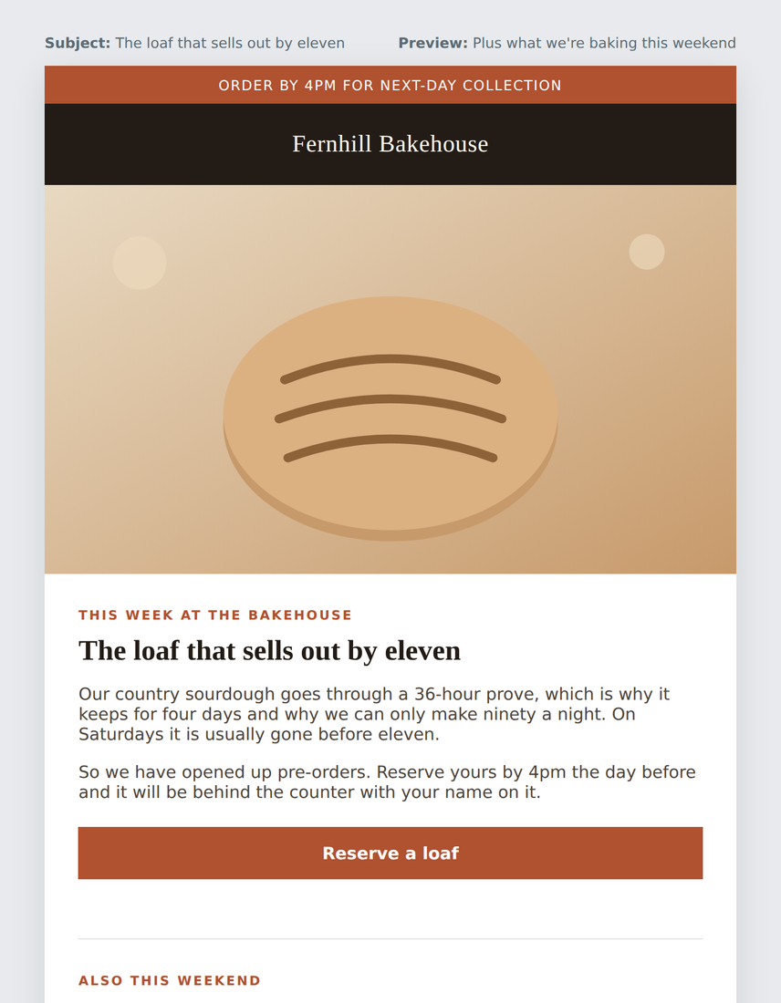 Fernhill weekly design concept